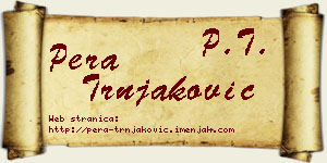 Pera Trnjaković vizit kartica